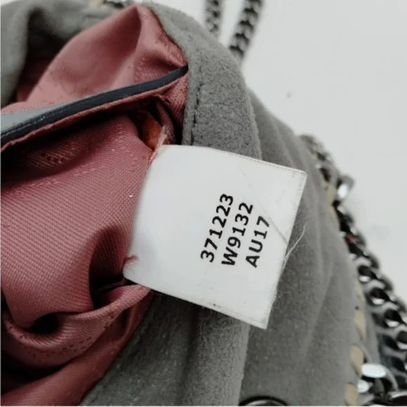 Stella McCartney Falabella Gray Vegan Suede Chain Crossbody Bag - Picture 7 of 14